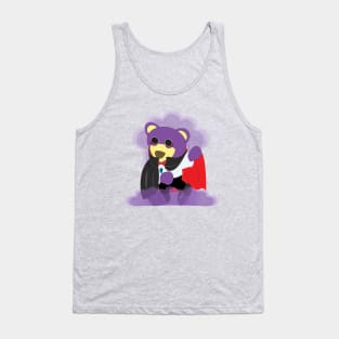 Mr.purple bear is Vampire,Halloween bear,ghost bear,Dracula bear Tank Top